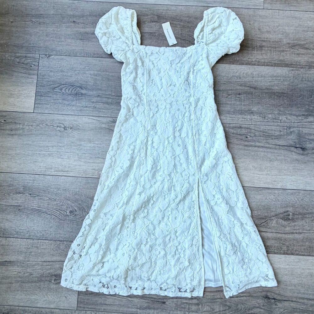 Mi Ami Francesca's NWT Cream Lined Smocked Dress Beach Wedding